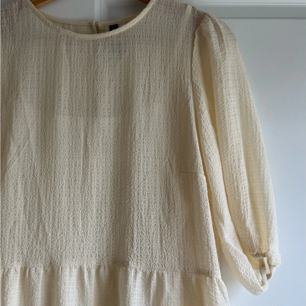 Divided Ivory Tiered Mini Dress - Picture 2 of 8